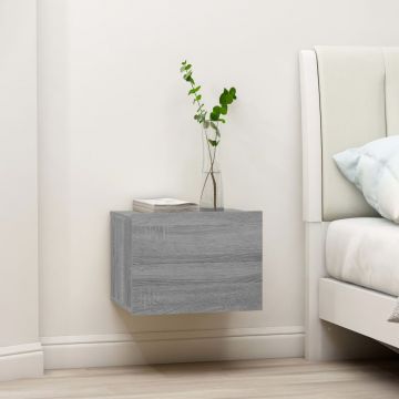 Gossi noptiere, 2 buc., gri sonoma, 40x30x30 cm, lemn prelucrat