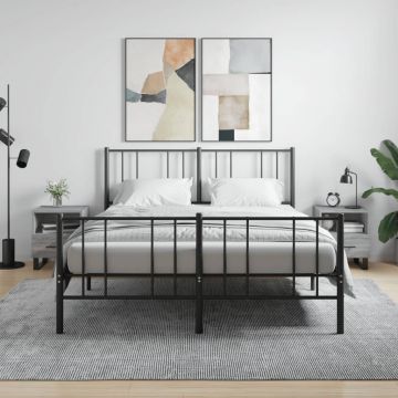 Gossi noptiere, 2 buc., gri sonoma, 40x35x47,5 cm, lemn compozit