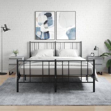 Gossi noptiere, 2 buc., gri sonoma, 40x35x50 cm, lemn compozit