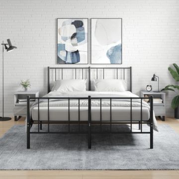 Gossi noptiere, 2 buc., gri sonoma, 40x35x50 cm, lemn compozit