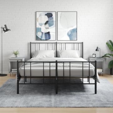 Gossi noptiere, 2 buc., gri sonoma, 40x35x50 cm, lemn compozit