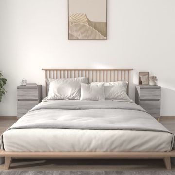 Gossi noptiere, 2 buc., gri sonoma, 40x35x70 cm