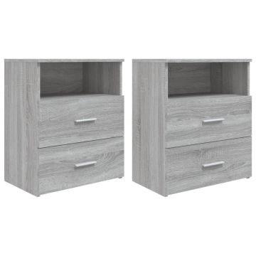 Gossi noptiere, 2 buc., gri sonoma, 50x32x60 cm