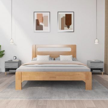 Gossi noptiere, 2 buc., gri sonoma, 50x46x50 cm, lemn prelucrat
