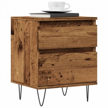 Gossi noptiere, 2 buc., lemn vechi, 40x35x50 cm, lemn prelucrat