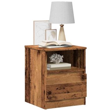 Gossi noptiere, 2 buc., lemn vechi, 40x40x50 cm, lemn prelucrat