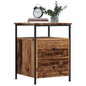 Gossi noptiere, 2 buc, lemn vechi, 44x45x60 cm, lemn prelucrat