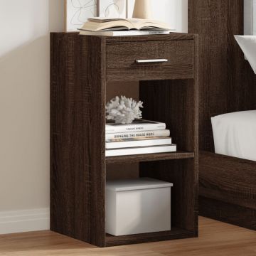 Gossi noptiere, 2 buc., maro, 35x34x65 cm, lemn prelucrat