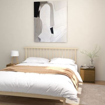 Gossi noptiere, 2 buc., maro miere, 40x30,5x40 cm, lemn masiv de pin