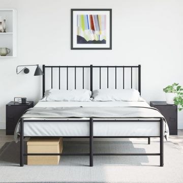 Gossi noptiere, 2 buc., negru, 34,5x39x44 cm, otel