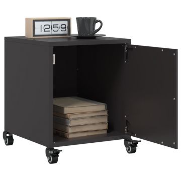 Gossi noptiere, 2 buc., negru, 36x39x43,5 cm, otel