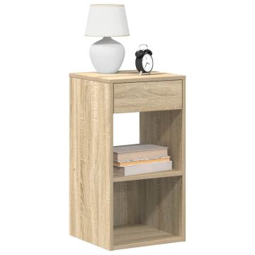 Gossi noptiere cu sertar 2 buc. stejar sonoma 35x34x66,5 cm