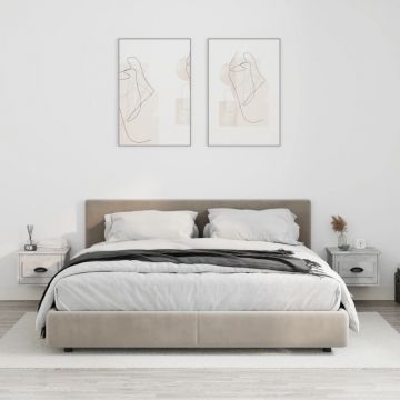 Gossi noptiere de perete, 2 buc., gri beton, 41,5x36x28 cm