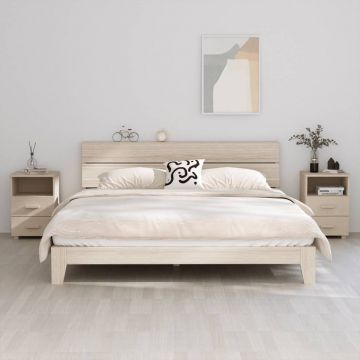 Gossi noptiere hamar, 2 buc, maro miere, 40x35x62 cm, lemn masiv