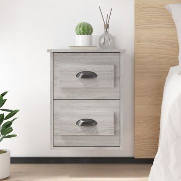 Gossi noptiere suspendate pe perete, 2 buc., gri sonoma, 41,5x36x53cm