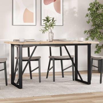 Gossi masa bucatarie, cadru o, 160x80x75,5 cm lemn masiv pin si fonta