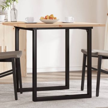 Gossi masa bucatarie, cadru o, 80x80x75,5 cm lemn masiv pin si fonta