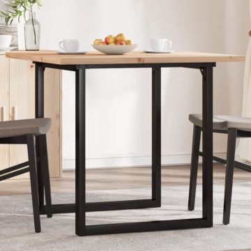 Gossi masa bucatarie, cadru o, 90x90x75,5 cm lemn masiv pin si fonta
