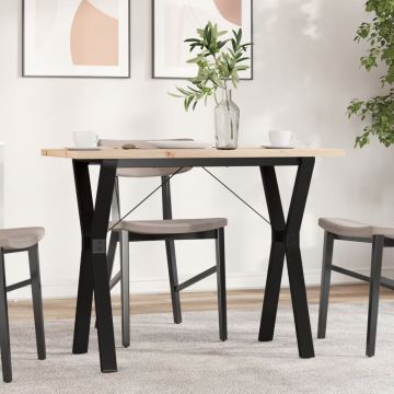 Gossi masa bucatarie, cadru y, 100x50x75,5 cm lemn masiv pin si fonta