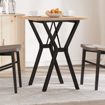 Gossi masa bucatarie, cadru y, 60x60x75,5 cm lemn masiv pin si fonta