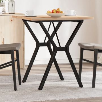 Gossi masa bucatarie, cadru y, 70x70x75,5 cm lemn masiv pin si fonta