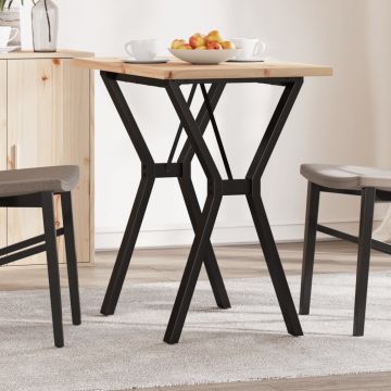Gossi masa bucatarie, cadru y, 80x50x75,5 cm lemn masiv pin si fonta