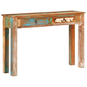Gossi masa consola, 110x30x75 cm, lemn masiv recuperat