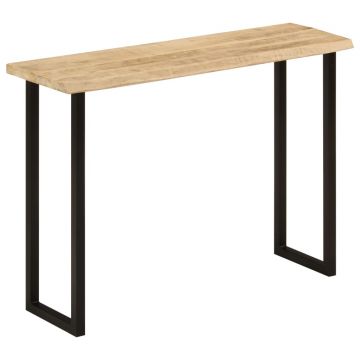 Gossi masa consola, margini naturale, 105x33x76 cm, lemn masiv mango