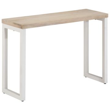 Gossi masa consola maro 110x35x76 cm lemn de mango si fier