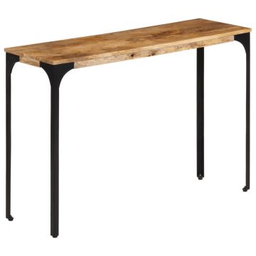 Gossi masa consola maro 110x35x76 cm lemn de mango si fier