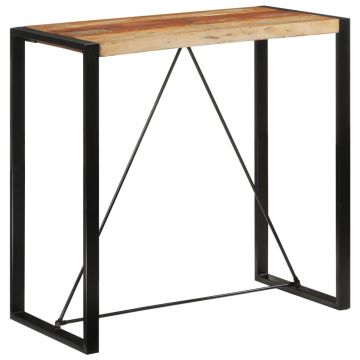 Gossi masa de bar, 110x55x110 cm, lemn masiv reciclat
