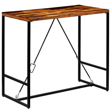 Gossi masa de bar, 120 x 60 x 106 cm, lemn masiv reciclat