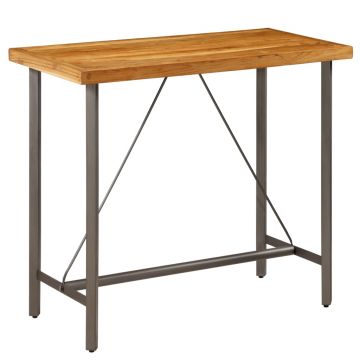 Gossi masa de bar din lemn masiv de tec reciclat 120 x 58 x 106 cm