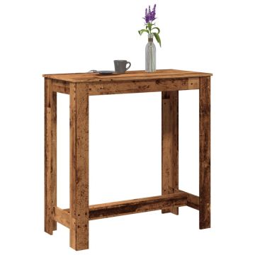Gossi masa de bar, lemn vechi, 102x50x103,5 cm, lemn prelucrat