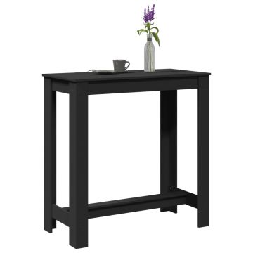 Gossi masa de bar, negru, 102x50x103,5 cm, lemn prelucrat