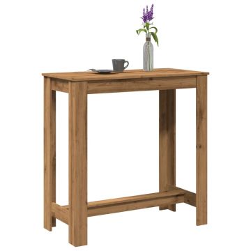 Gossi masa de bar, stejar artizanal, 102x50x103,5 cm, lemn prelucrat