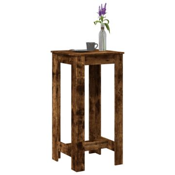 Gossi masa de bar, stejar fumuriu, 51x50x103,5 cm, lemn prelucrat