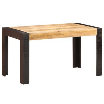 Gossi masa de bucatarie, 140x70x76 cm, lemn masiv de mango nefinisat