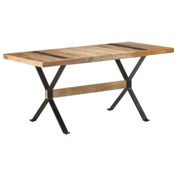 Gossi masa de bucatarie, 160 x 80 x 76 cm, lemn de mango nefinisat