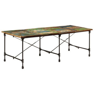 Gossi masa de bucatarie, 220x90x77 cm, lemn masiv reciclat