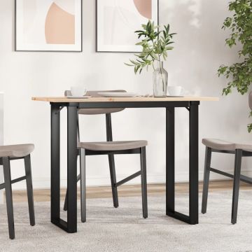 Gossi masa de bucatarie, cadru o, 100x50x75cm lemn masiv pin si fonta