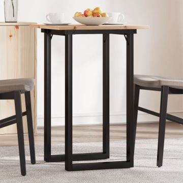 Gossi masa de bucatarie, cadru o, 50x50x75 cm lemn masiv pin si fonta