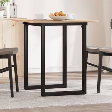 Gossi masa de bucatarie, cadru o, 70x70x75 cm lemn masiv pin si fonta