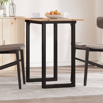 Gossi masa de bucatarie, cadru o, 80x50x75 cm lemn masiv pin si fonta