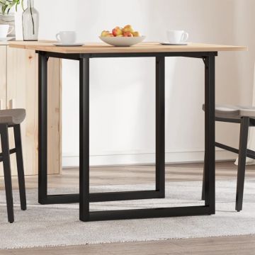Gossi masa de bucatarie, cadru o, 90x90x75 cm lemn masiv pin si fonta