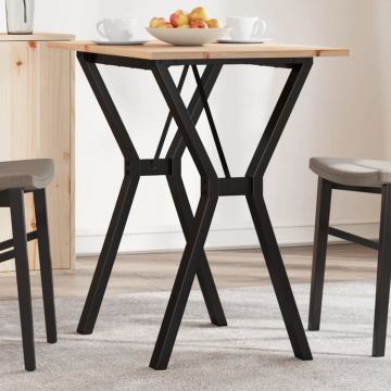 Gossi masa de bucatarie, cadru y, 80x50x75 cm lemn masiv pin si fonta