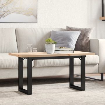 Gossi masa de cafea, cadru o, 100x50x45,5 cm, lemn masiv pin si fonta