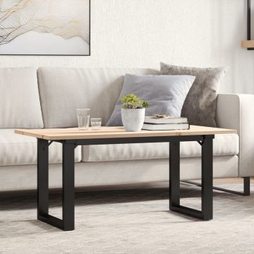 Gossi masa de cafea, cadru o, 100x50x45 cm, lemn masiv pin si fonta