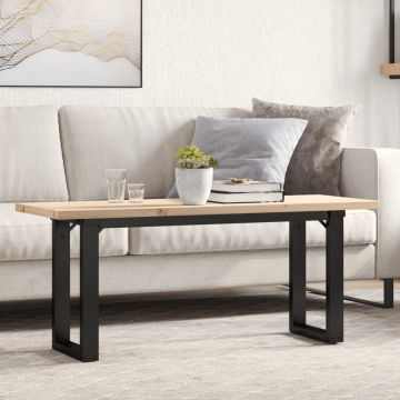 Gossi masa de cafea, cadru o, 110x40x45,5 cm, lemn masiv pin si fonta