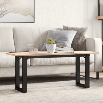 Gossi masa de cafea, cadru o, 110x40x45 cm, lemn masiv pin si fonta